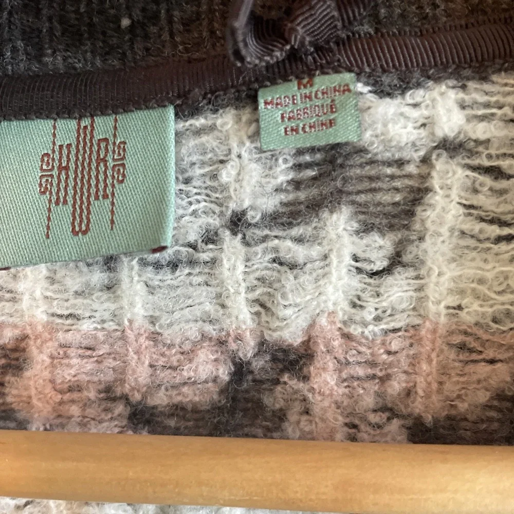 HWR Anthropologie Women's Scottie Dog Trot Wool Blend Cardigan w/ Pockets Size M